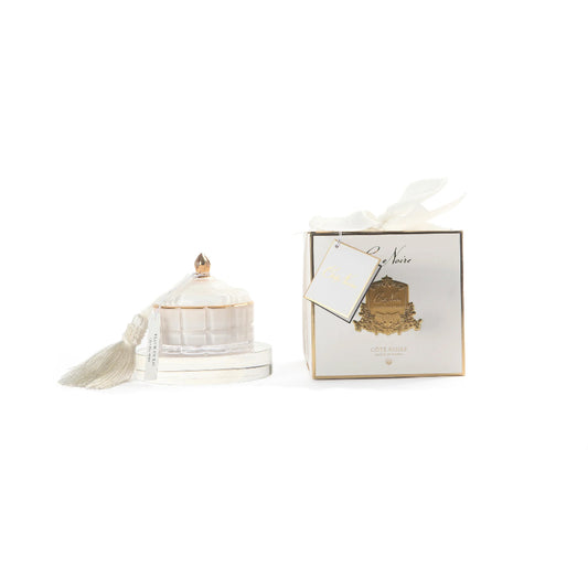 COTE NOIRE CANDLE ART DECO WHITE & GOLD JASMINE FLOWER TEA