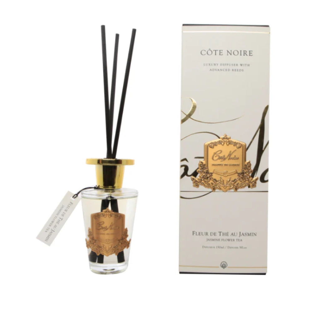 COTE NOIRE DIFFUSER LARGE 150ML GOLD BADGE JASMINE FLOWER TEA