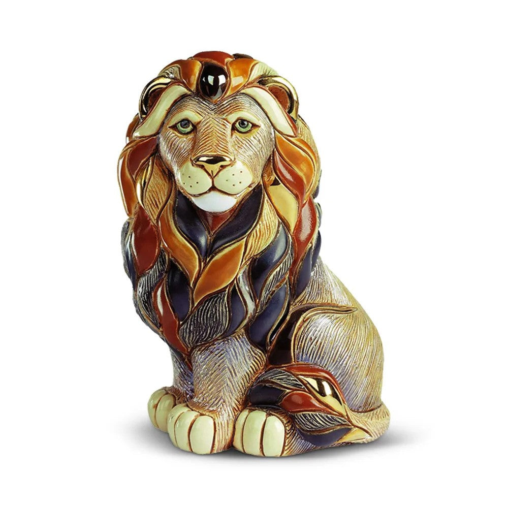 RINCONADA DE ROSA FIGURINE LION SITTING 17CM