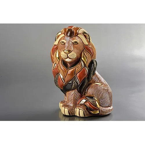 RINCONADA DE ROSA FIGURINE LION SITTING 17CM