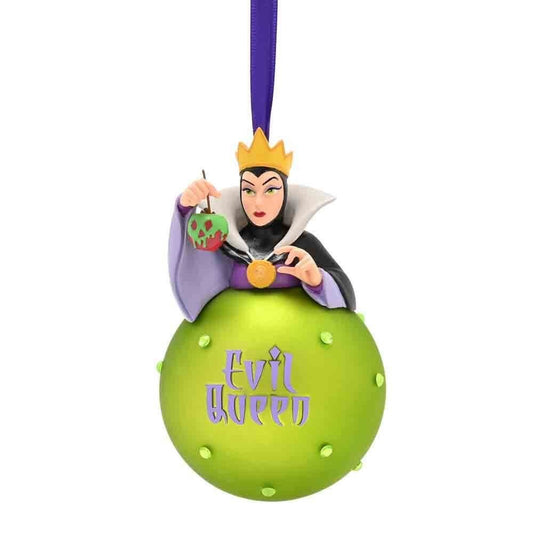 DISNEY WIDDOP & CO. CHRISTMAS EVIL QUEEN ON GLASS BAUBLE