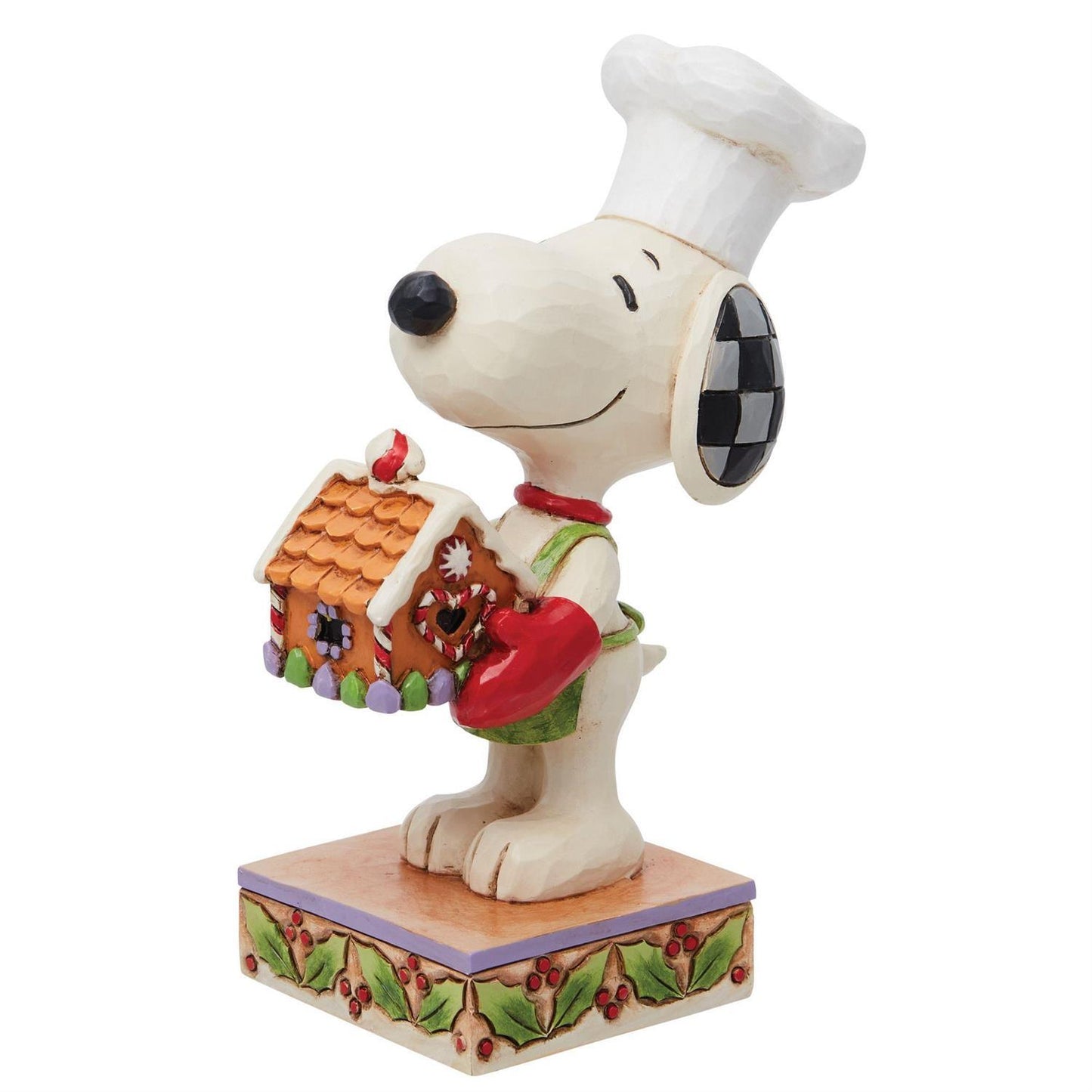 PEANUTS BY JIM SHORE CHRISTMAS SNOOPY WITH GINGERBREAD HOUSE