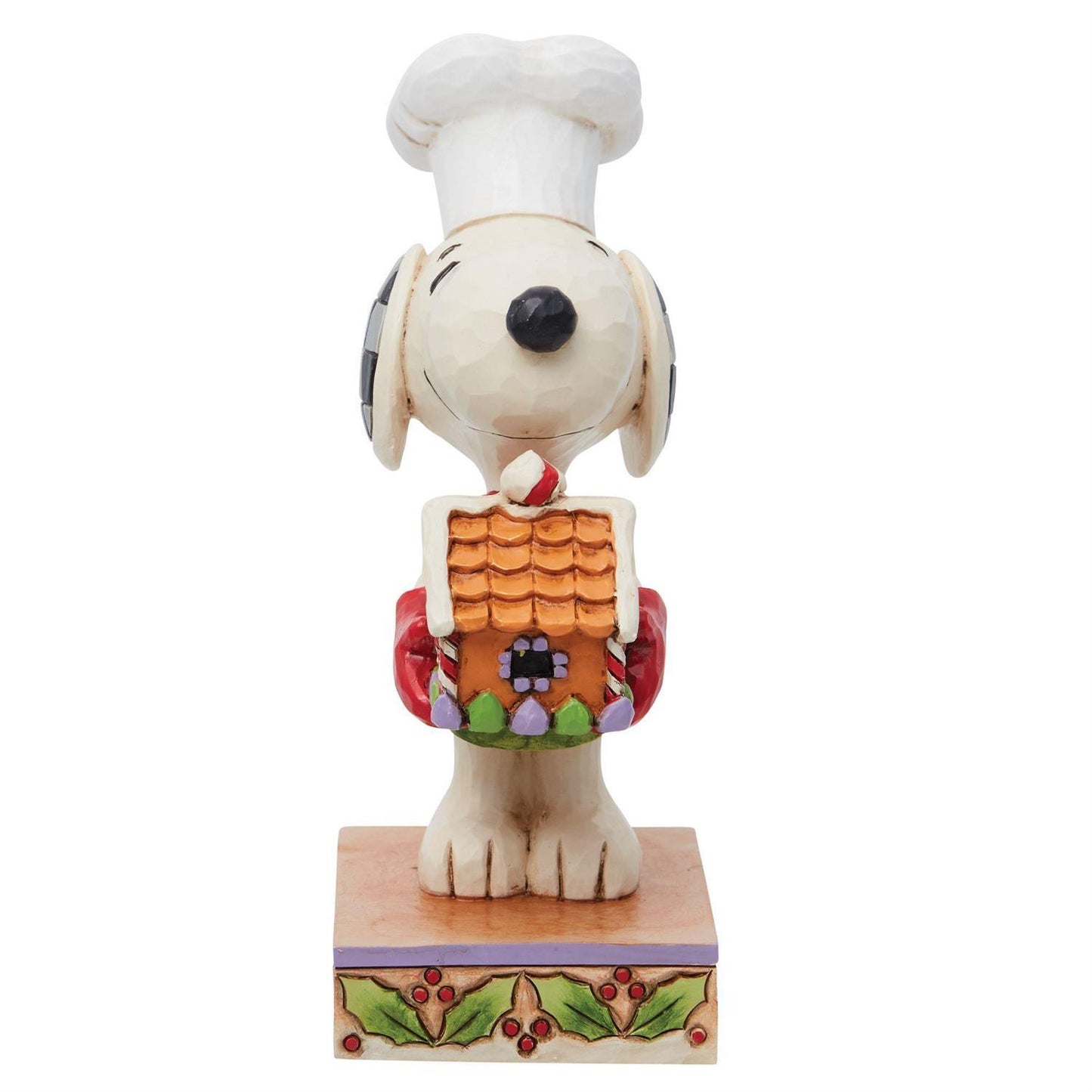 PEANUTS BY JIM SHORE CHRISTMAS SNOOPY WITH GINGERBREAD HOUSE