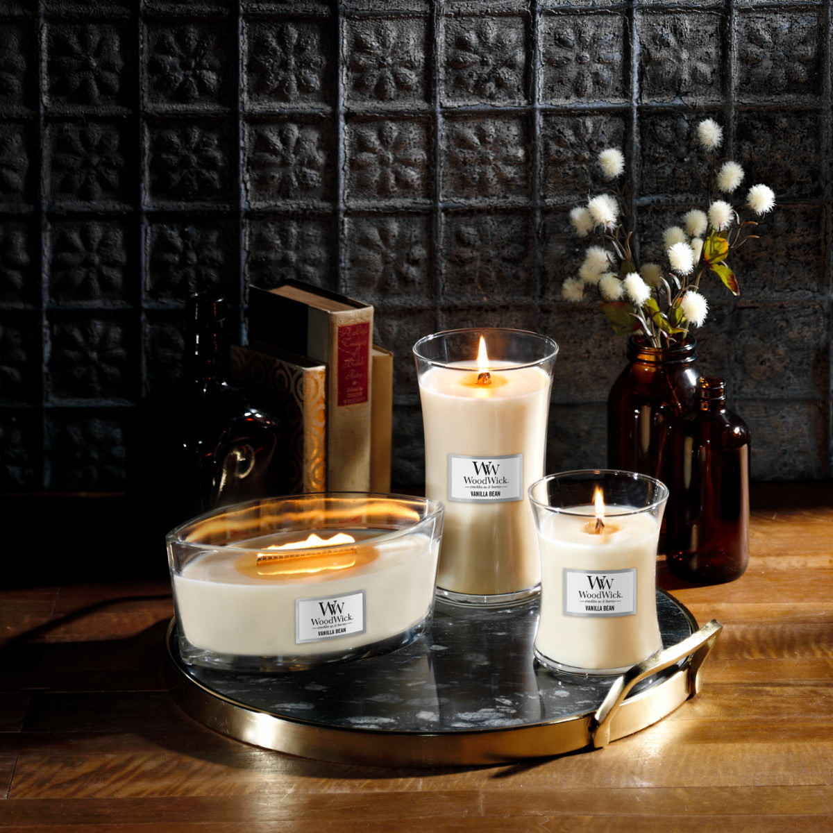 WOODWICK CANDLE ELLIPSE VANILLA BEAN