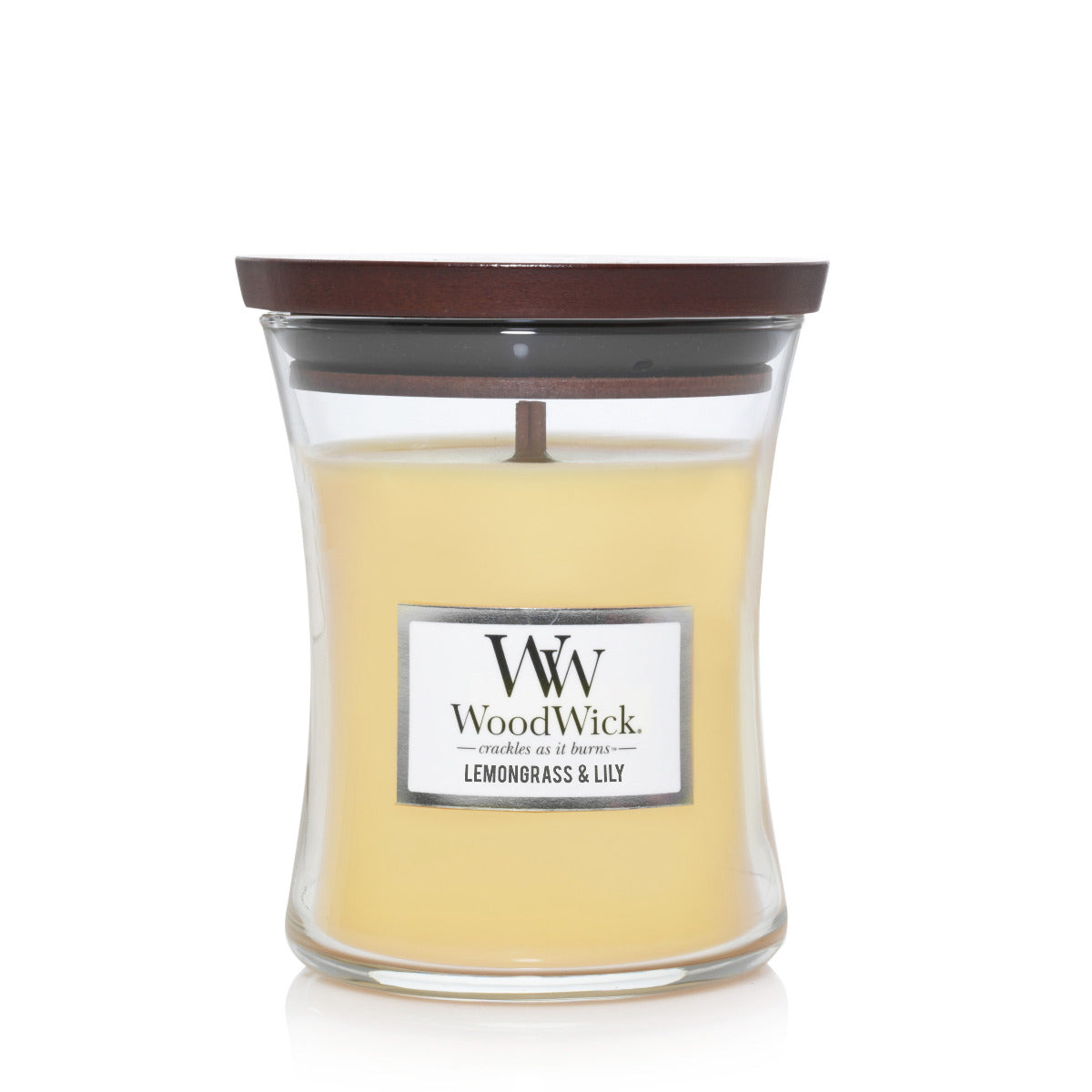 WOODWICK CANDLE MEDIUM LEMONGRASS & LILY