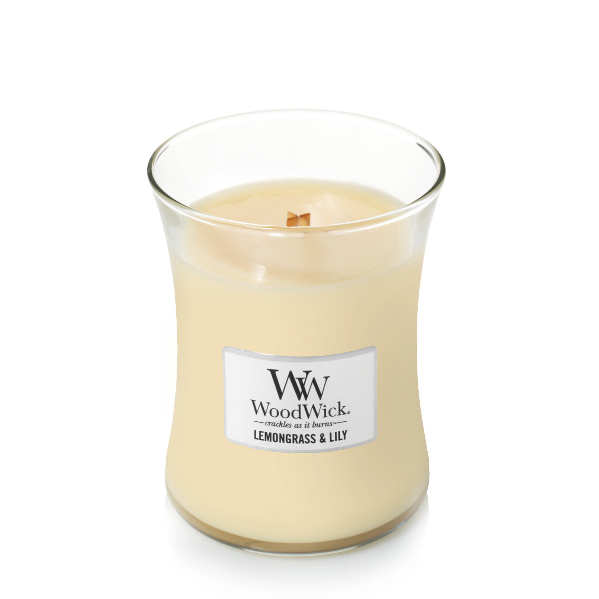 WOODWICK CANDLE MEDIUM LEMONGRASS & LILY