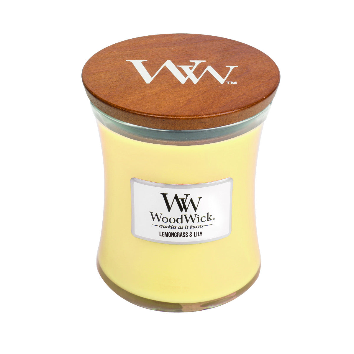 WOODWICK CANDLE MEDIUM LEMONGRASS & LILY