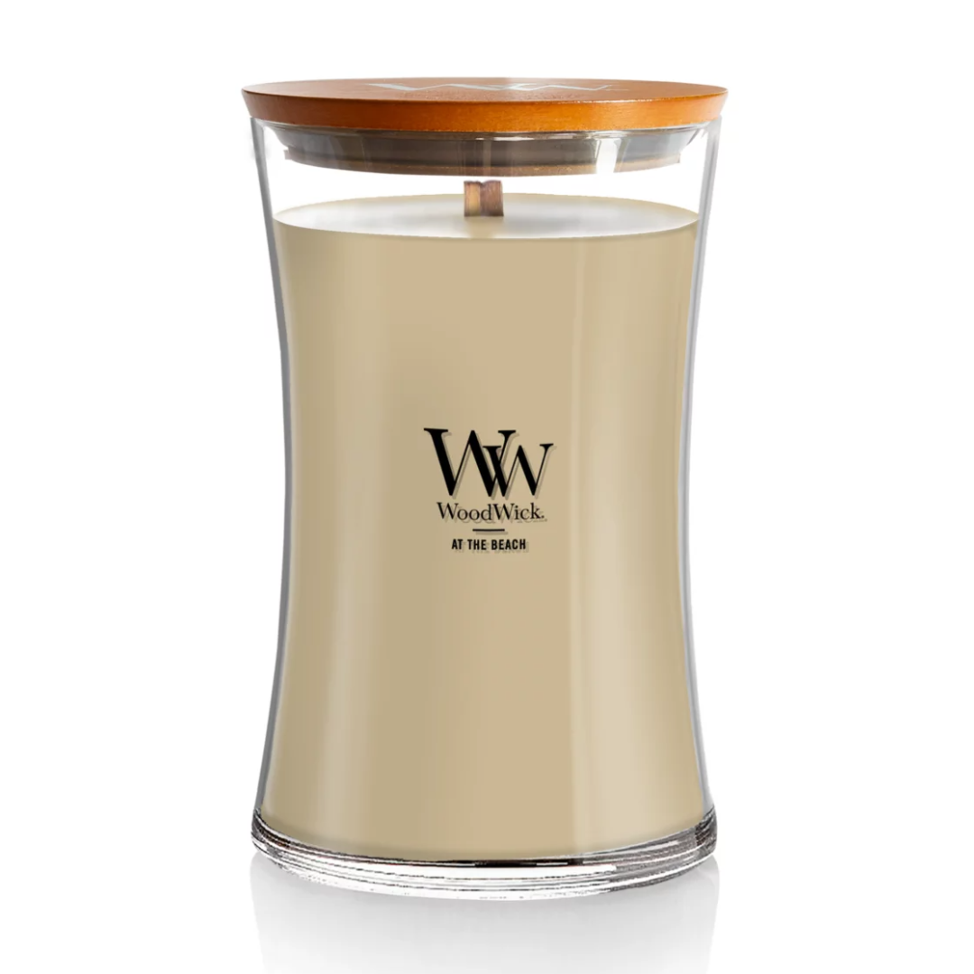 WOODWICK CANDLE LARGE AT THE BEACH