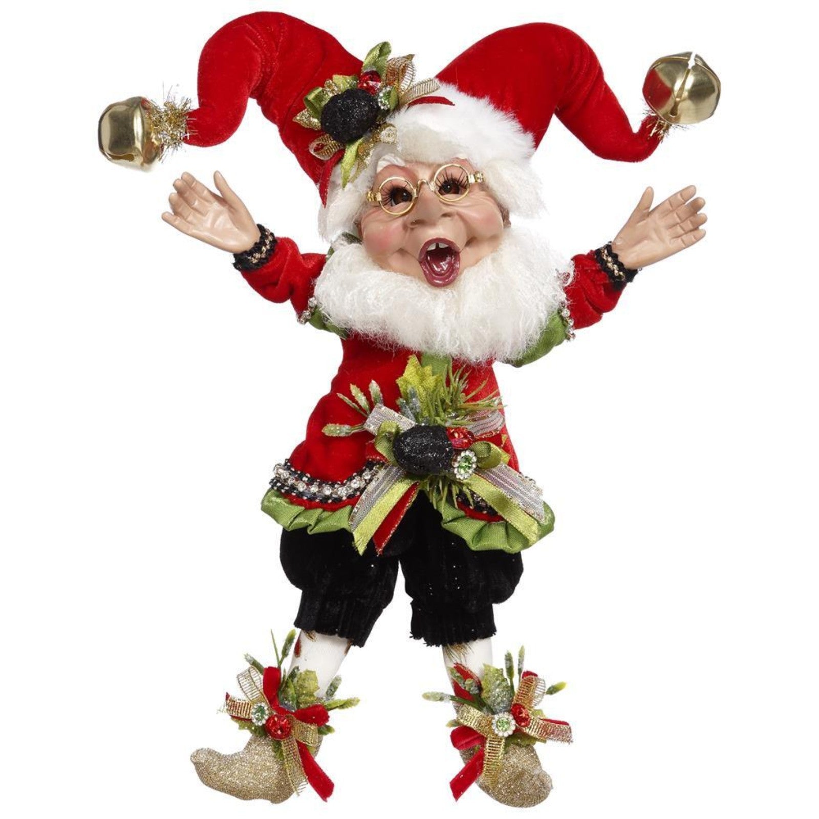 MARK ROBERTS CHRISTMAS ELF COAL STOCKING SMALL 27.9CM