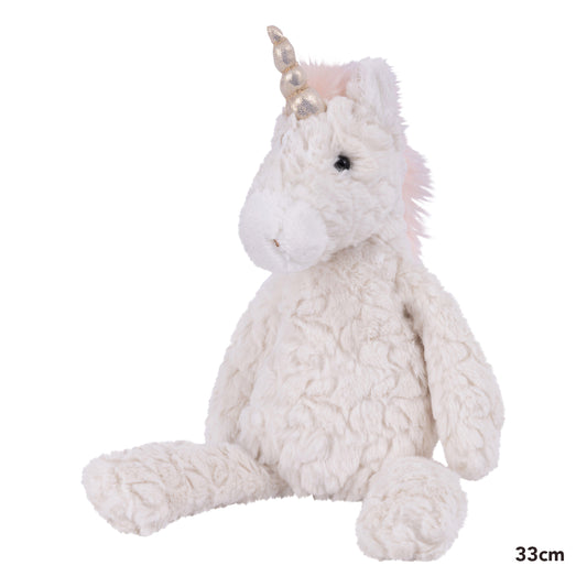 MARY MEYER PUTTY ANIMAL CREAM UNICORN 33CM