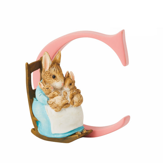 BEATRIX POTTER ALPHABET LETTER (C) MRS RABBIT & BUNNIES