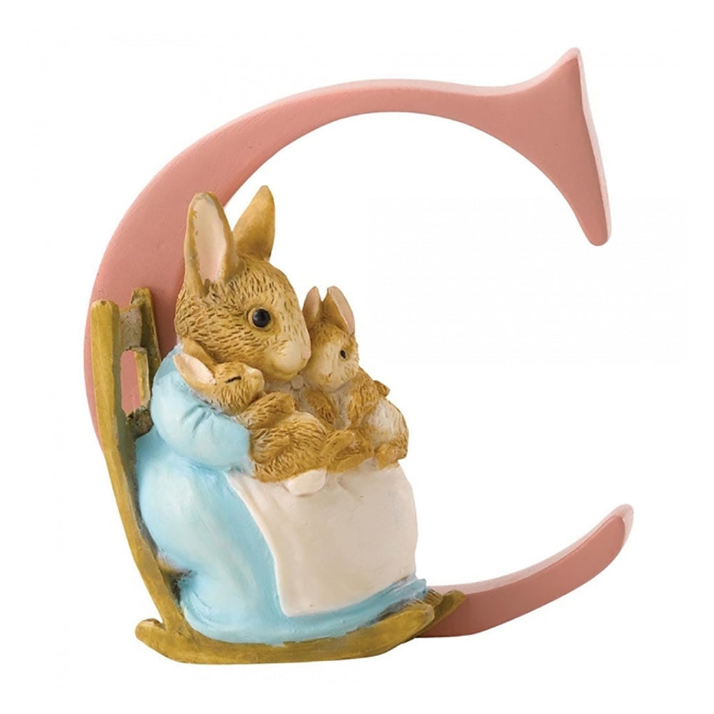 BEATRIX POTTER ALPHABET LETTER (C) MRS RABBIT & BUNNIES