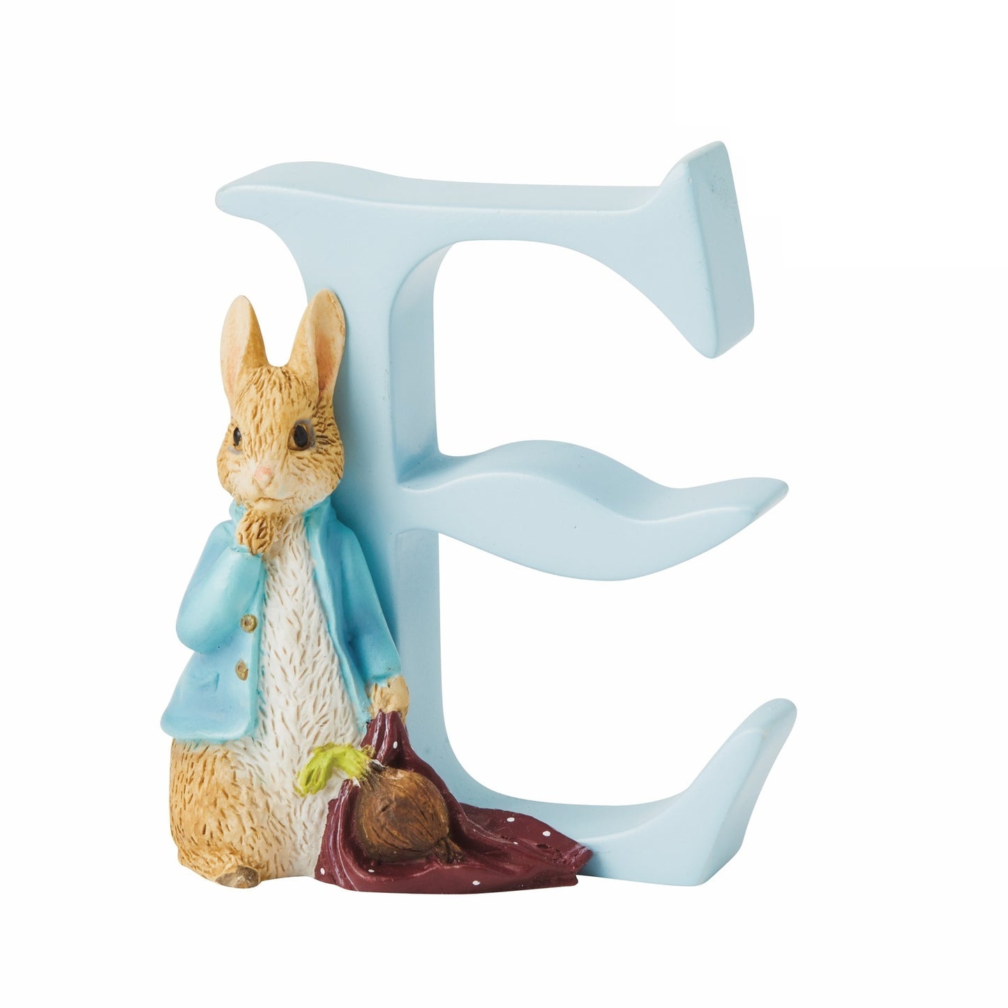 BEATRIX POTTER ALPHABET LETTER (E) PETER RABBIT WITH ONION