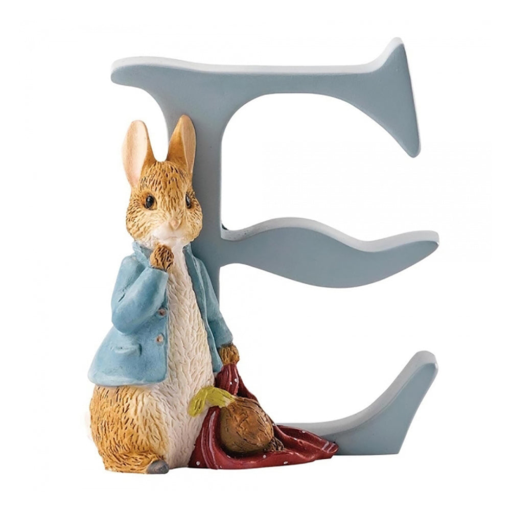 BEATRIX POTTER ALPHABET LETTER (E) PETER RABBIT WITH ONION