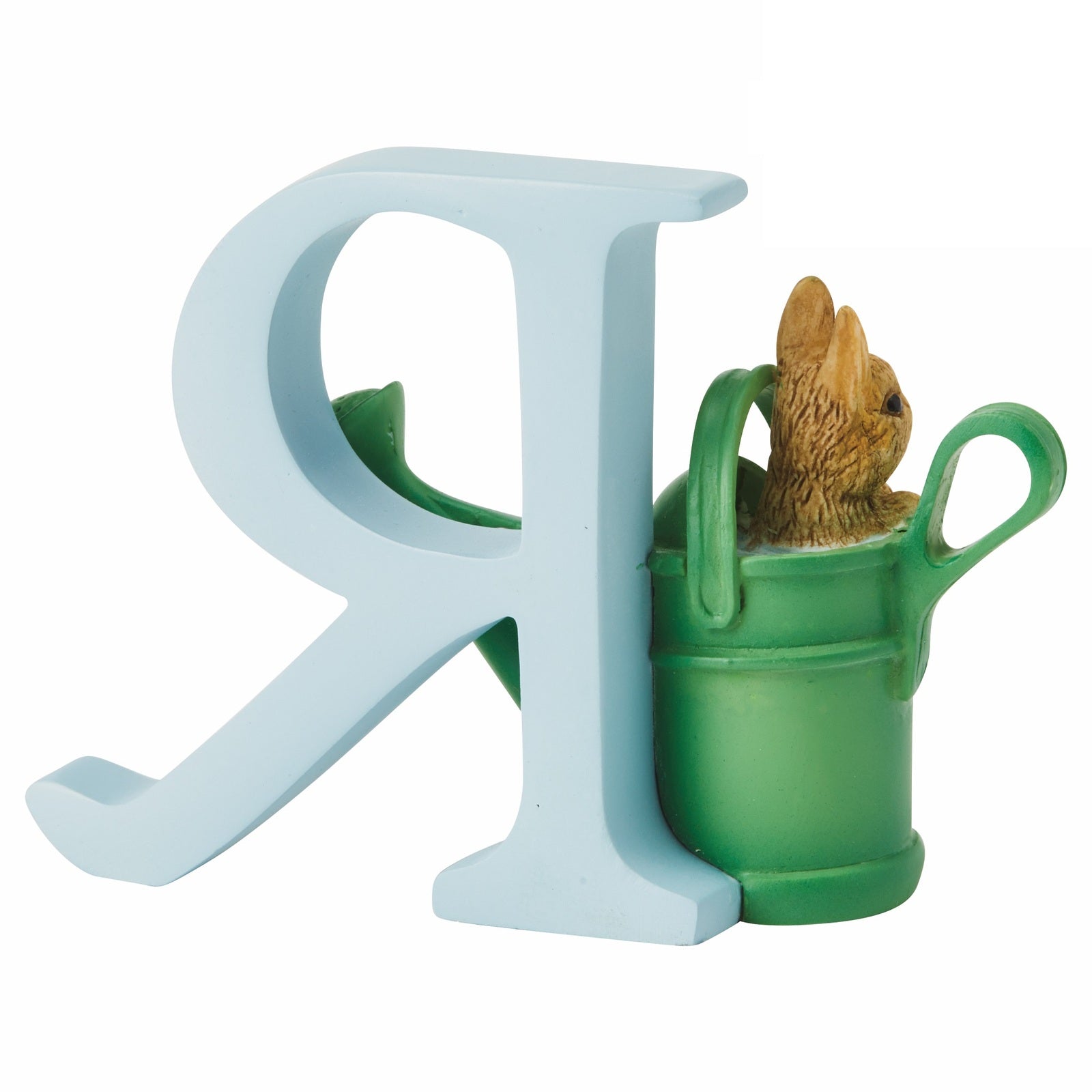 BEATRIX POTTER ALPHABET LETTER (R) PETER RABBIT IN WATERING CAN