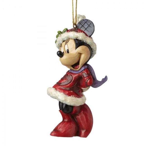 DISNEY TRADITIONS BY JIM SHORE HANGING ORNAMENT CHRISTMAS MINNIE SUGAR COATED 10CM