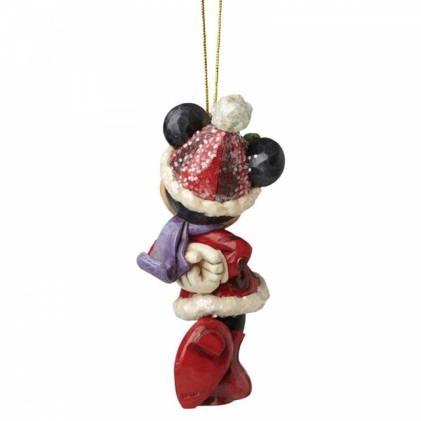 DISNEY TRADITIONS BY JIM SHORE HANGING ORNAMENT CHRISTMAS MINNIE SUGAR COATED 10CM