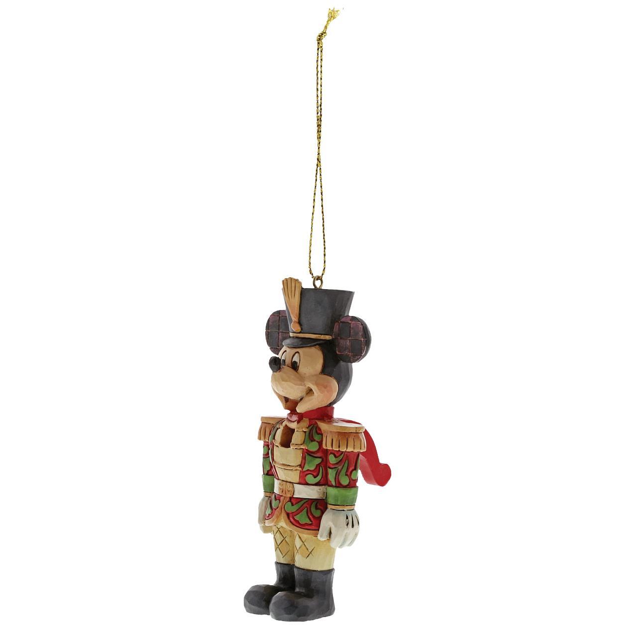 DISNEY TRADITIONS BY JIM SHORE HANGING ORNAMENT CHRISTMAS MICKEY MOUSE NUTCRACKER 9CM