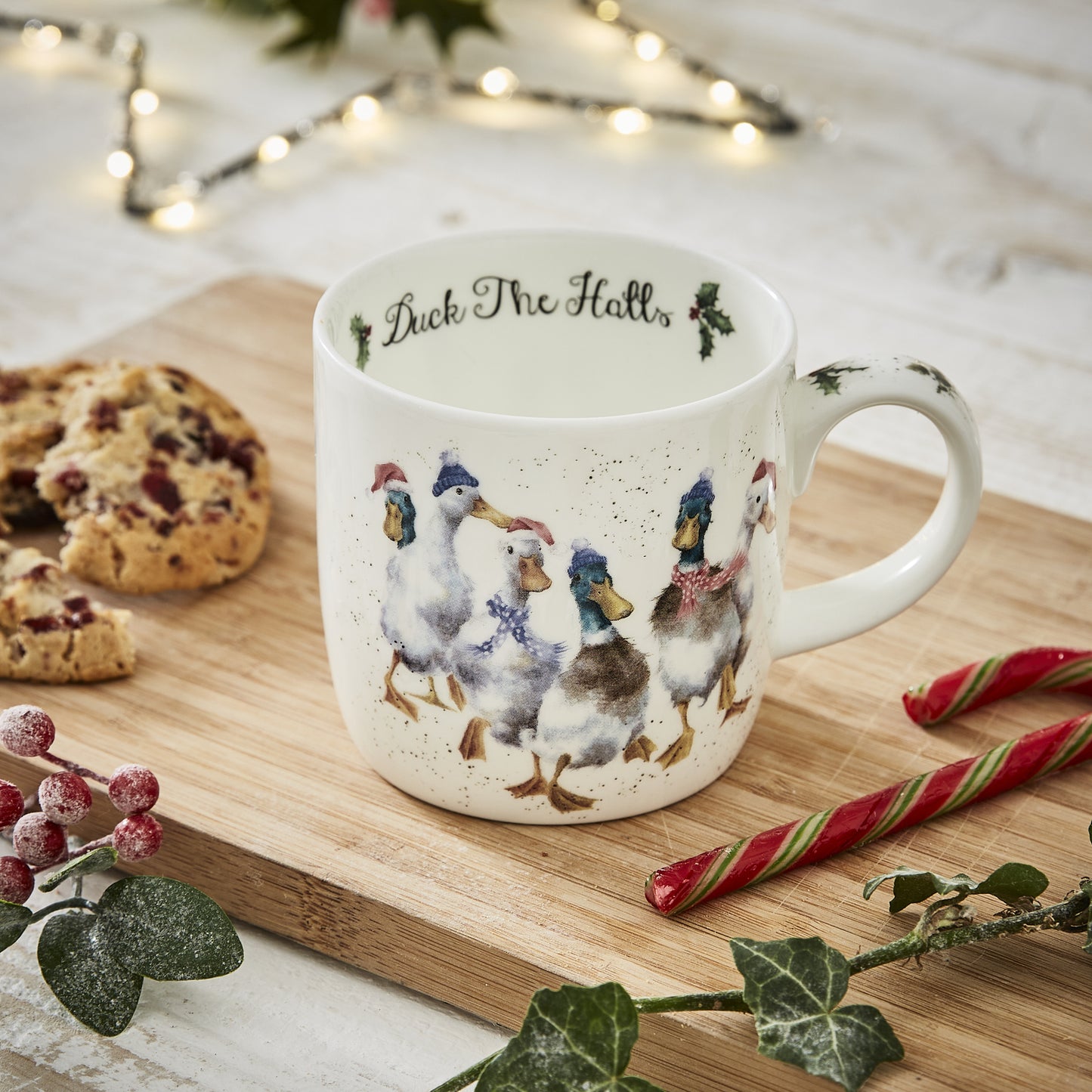 ROYAL WORCESTER WRENDALE MUG DUCK THE HALLS