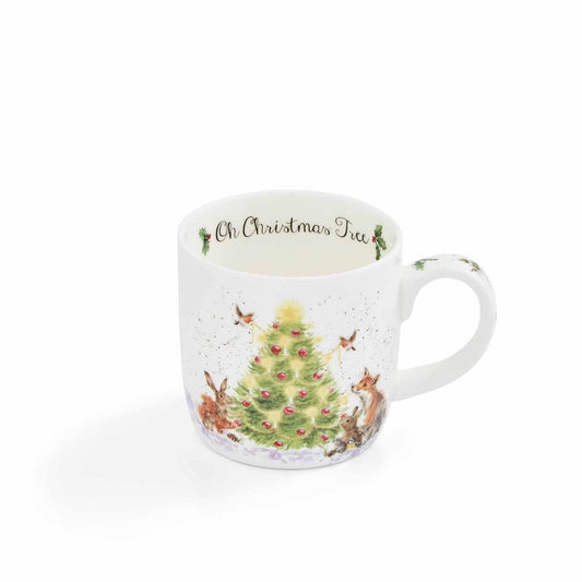 ROYAL WORCESTER WRENDALE CHRISTMAS MUG OH CHRISTMAS TREE WITH ANIMALS