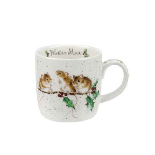 ROYAL WORCESTER WRENDALE CHRISTMAS MUG WINTER MICE