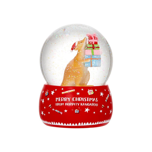 ASHDENE BARNEY GUMNUT & FRIENDS SAVE CHRISTMAS MEDIUM SNOW GLOBE HOPPITY