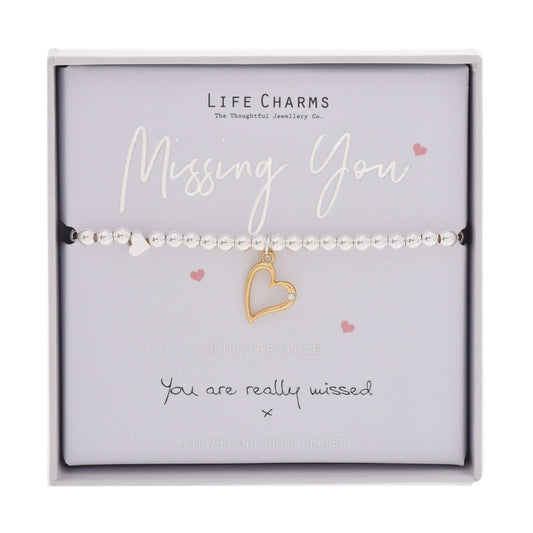 LIFE CHARMS BRACELET MISSING YOU