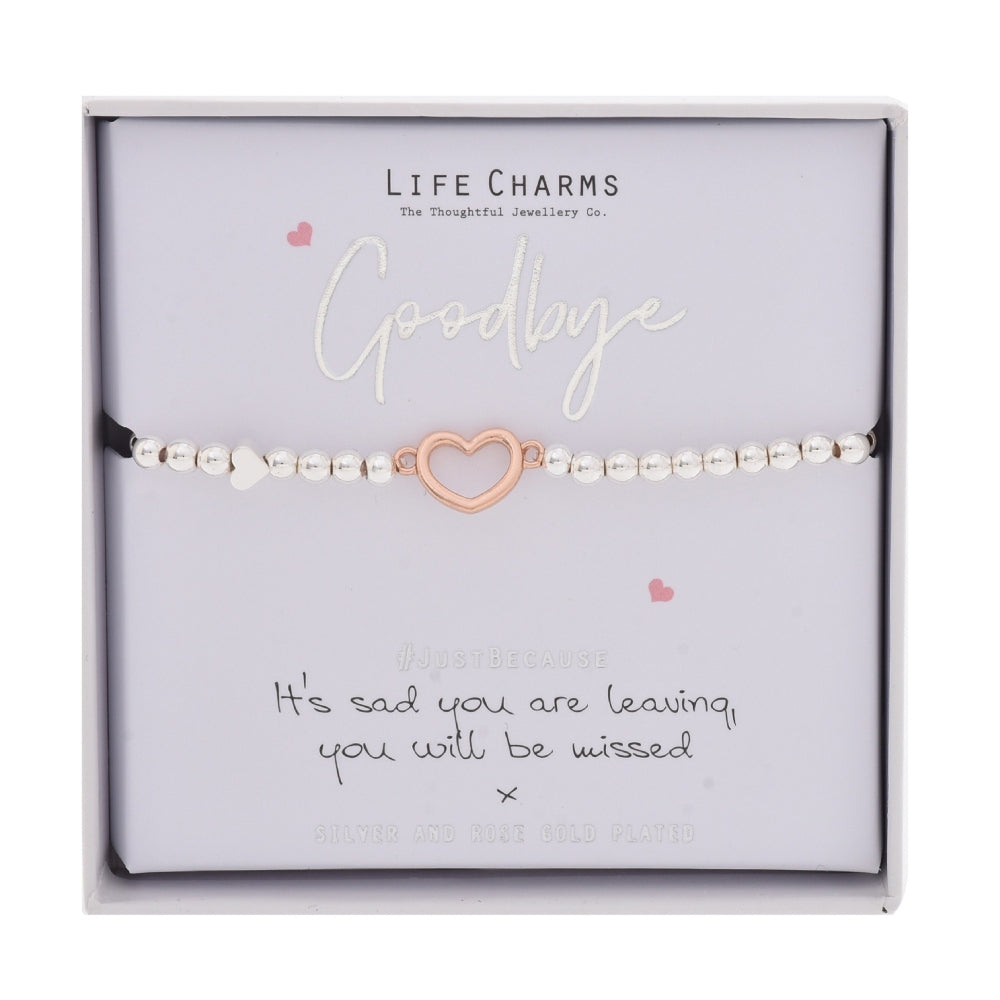 LIFE CHARMS BRACELET GOODBYE