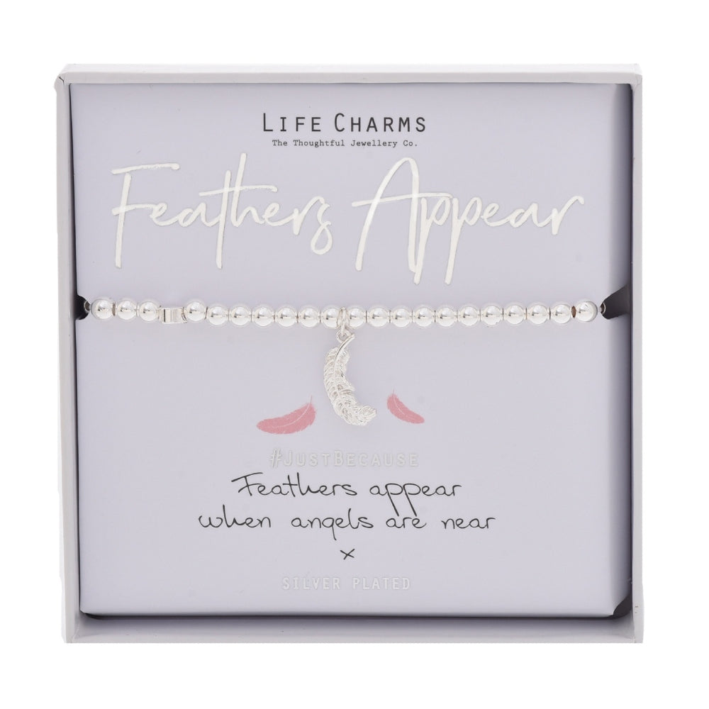 LIFE CHARMS BRACELET FEATHERS APPEAR