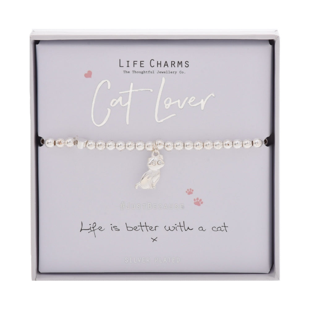 LIFE CHARMS BRACELET CAT LOVER