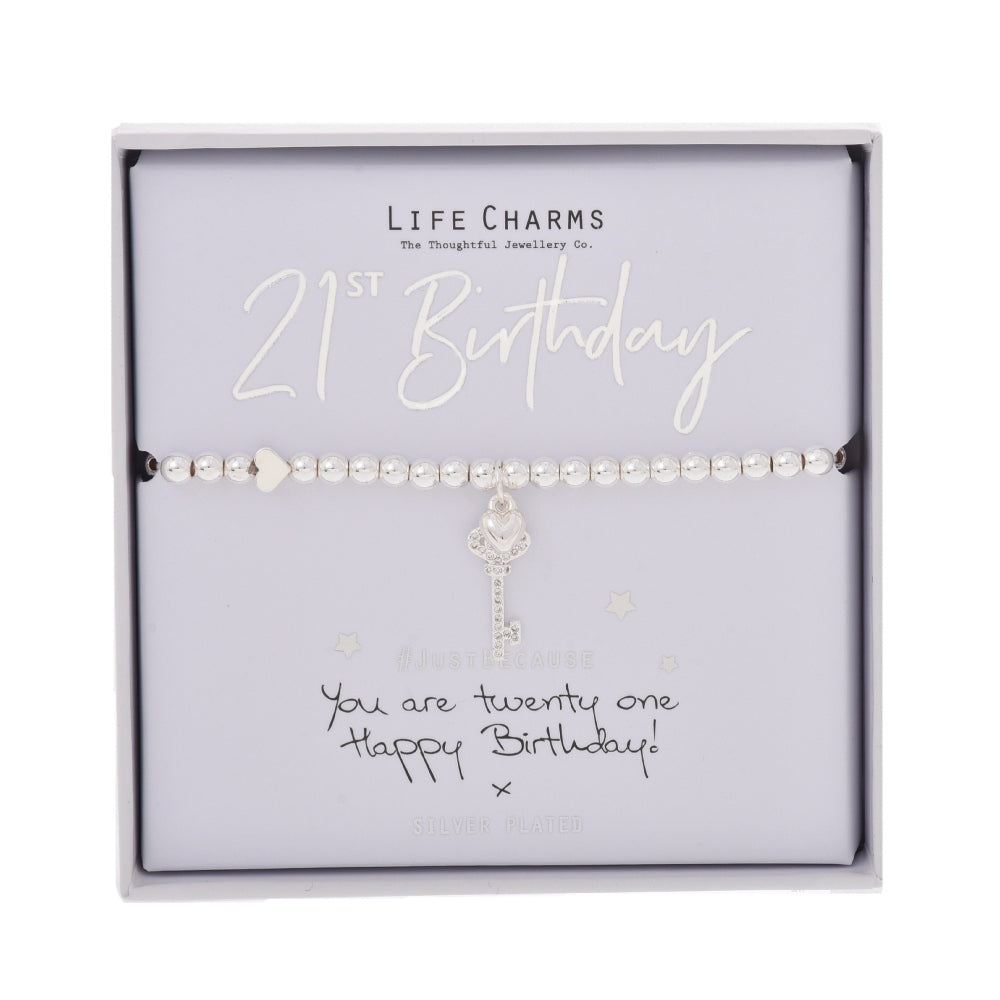 LIFE CHARMS BRACELET 21ST BIRTHDAY