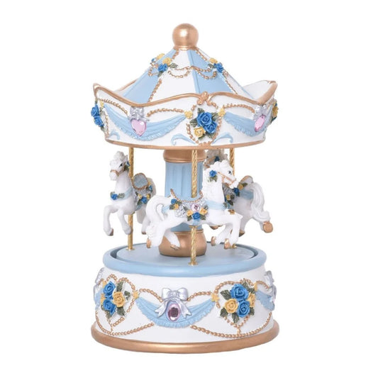 MUSICAL CAROUSEL BABY BLUE MEDIUM