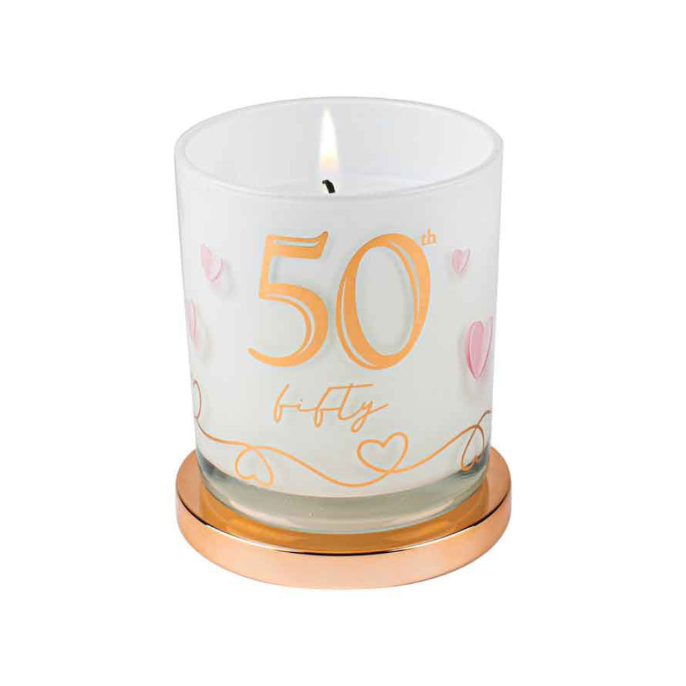 CANDLE VANILLA SCENT 50TH BIRTHDAY