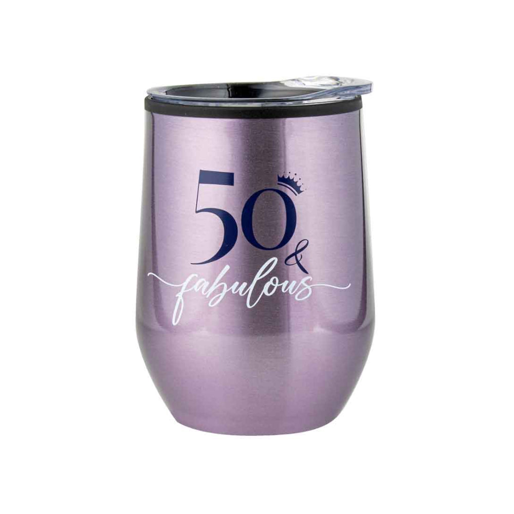 DOUBLE WALL THERMOS MUG 50TH BIRTHDAY