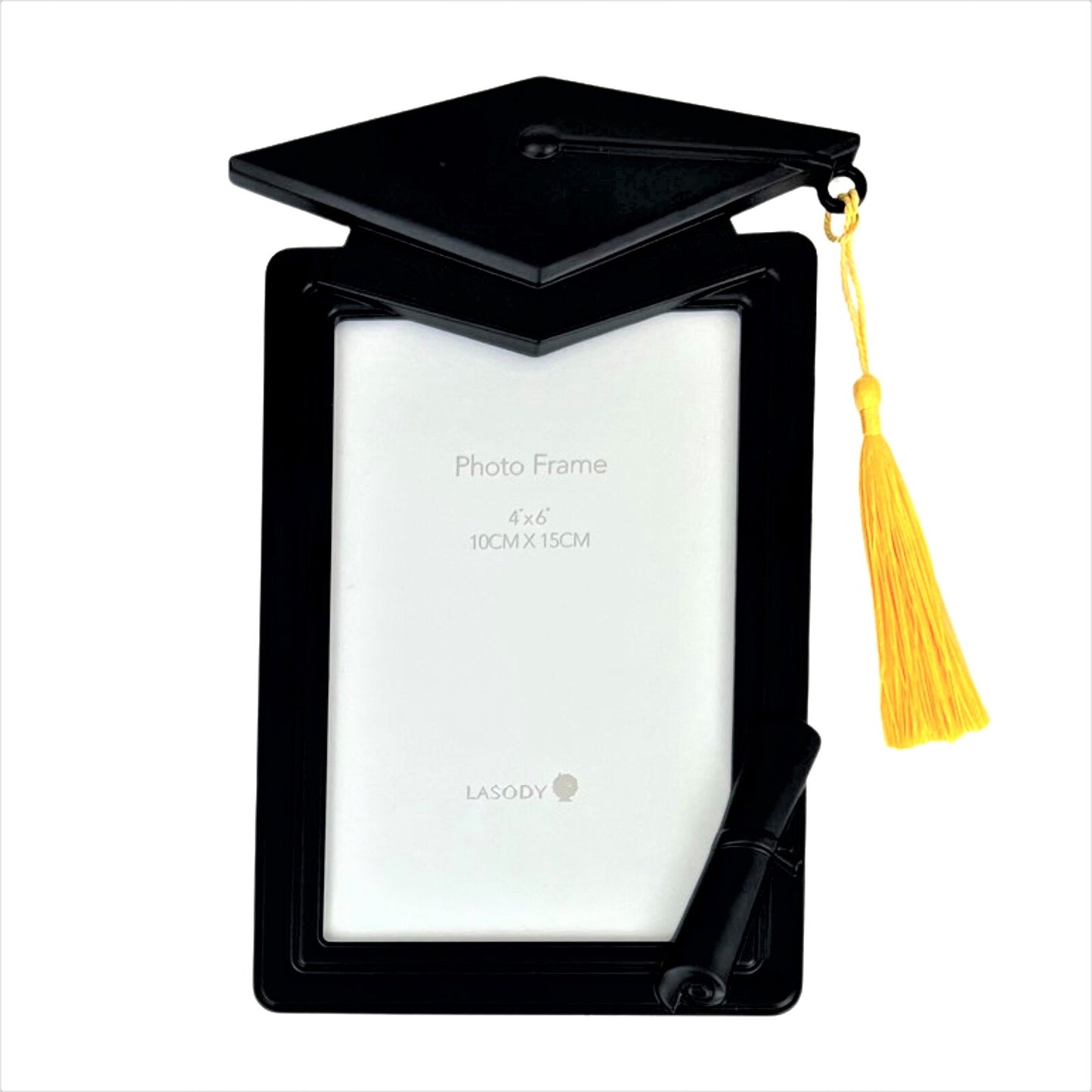 THE RUSSELL COLLECTION PHOTO FRAME GRADUATION CAP BLACK 4X6