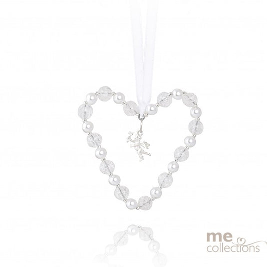 WEDDING CHARM HEART BEADS WITH CHARM