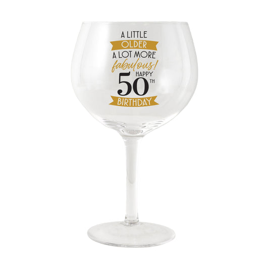 SIP CELEBRATION BALLOON GLASS 50TH BIRTHDAY