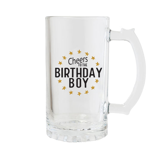 SIP CELEBRATION BEER GLASS BIRTHDAY BOY