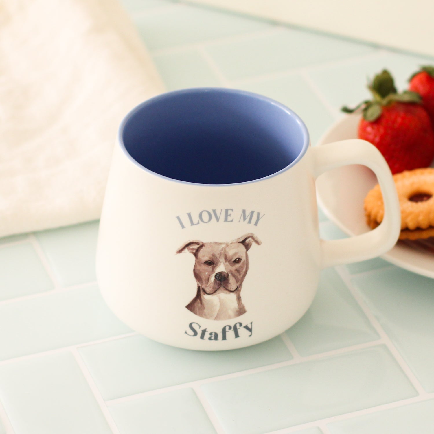 PET MUG I LOVE MY STAFFY