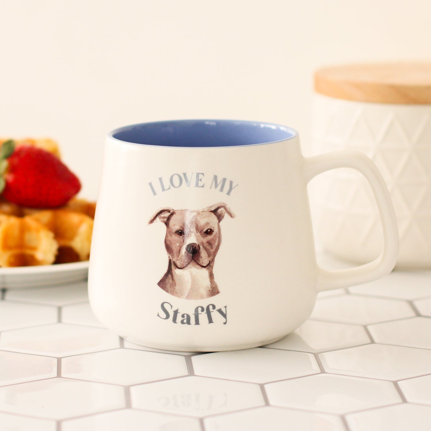 PET MUG I LOVE MY STAFFY