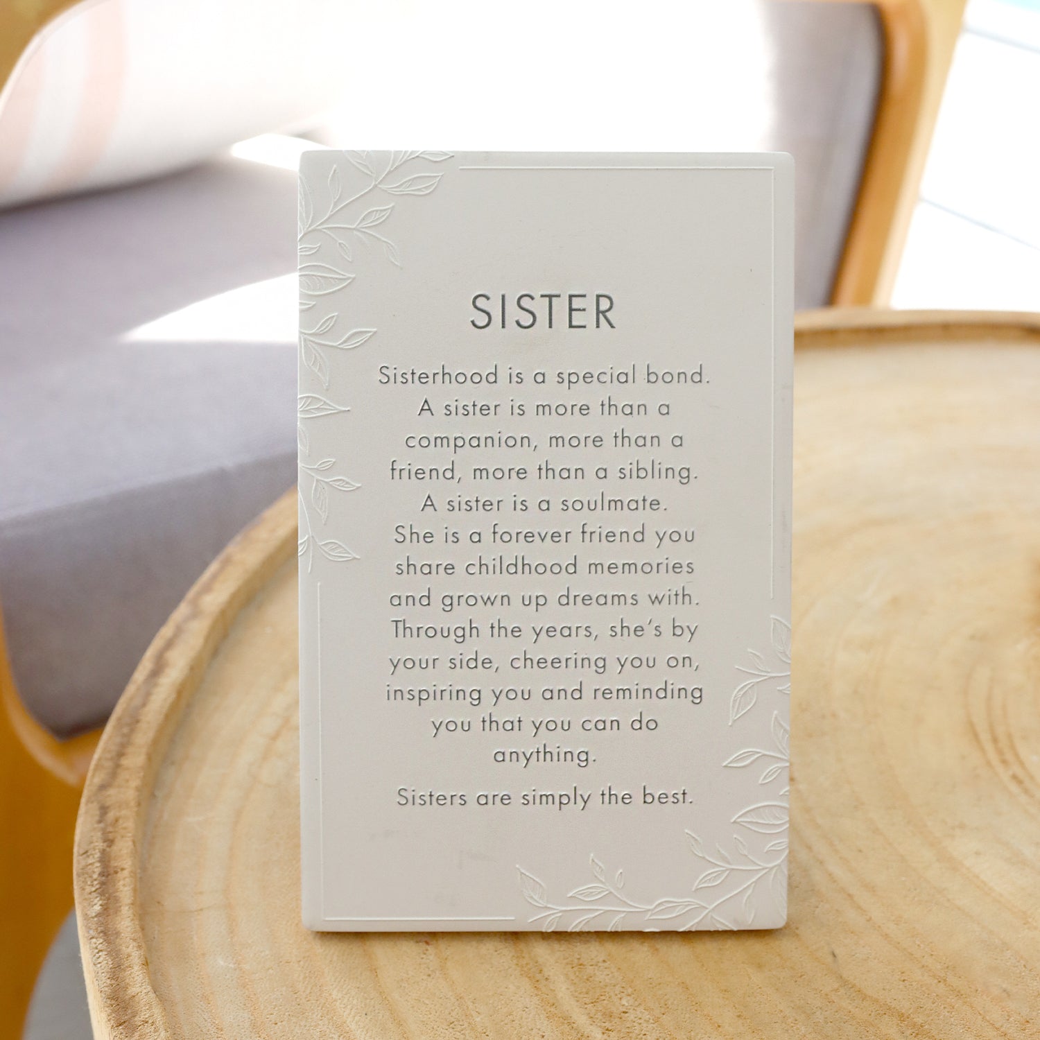 PRECIOUS QUOTE PLAQUE SISTER