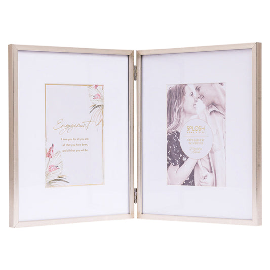 WEDDING DOUBLE FOLDING PHOTO FRAME 5X7