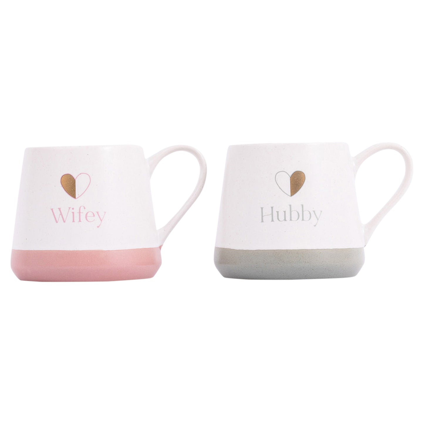 WEDDING MUG SET WIFEY & HUBBY