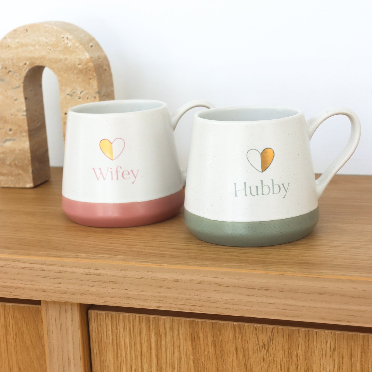 WEDDING MUG SET WIFEY & HUBBY