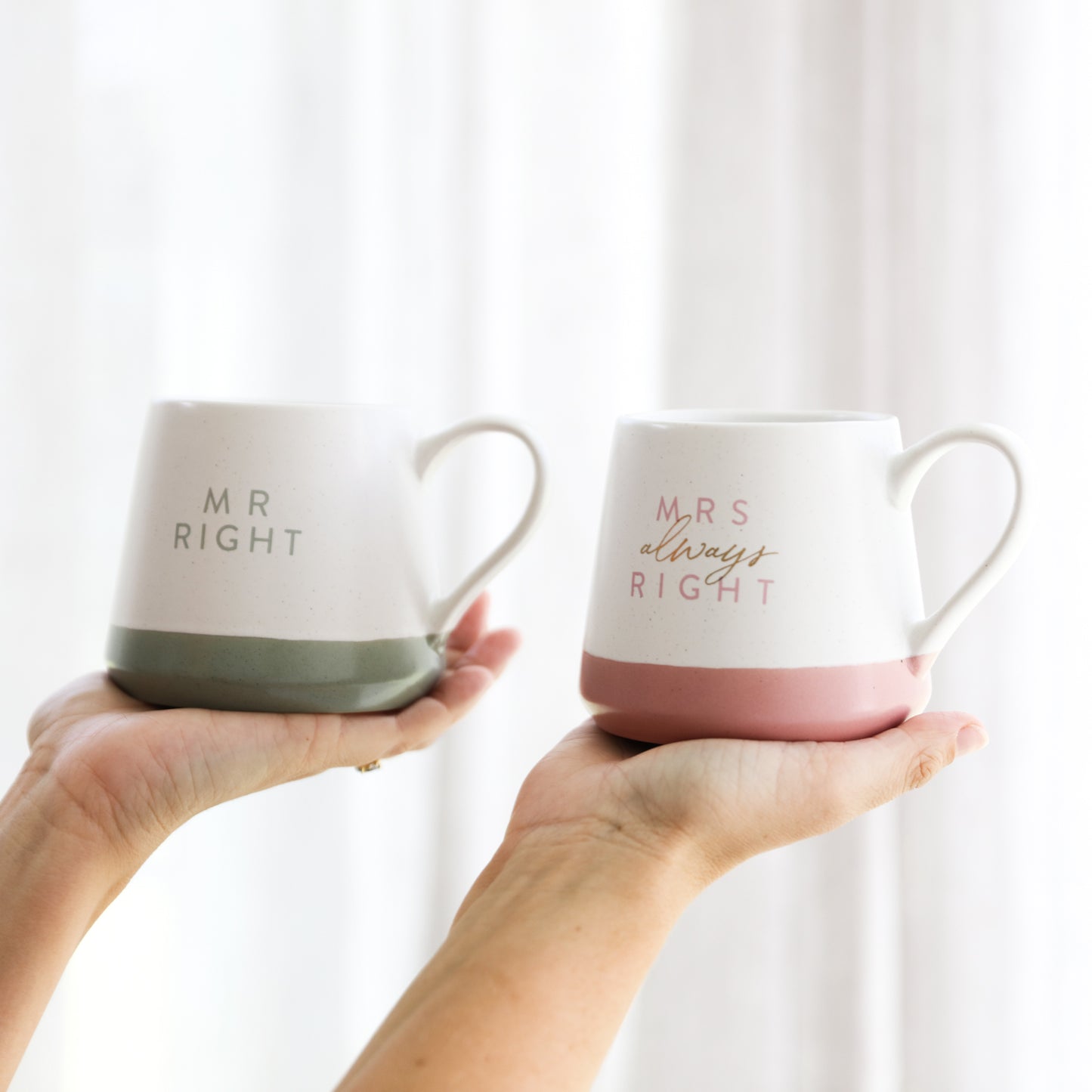 WEDDING MUG SET MR & MRS RIGHT