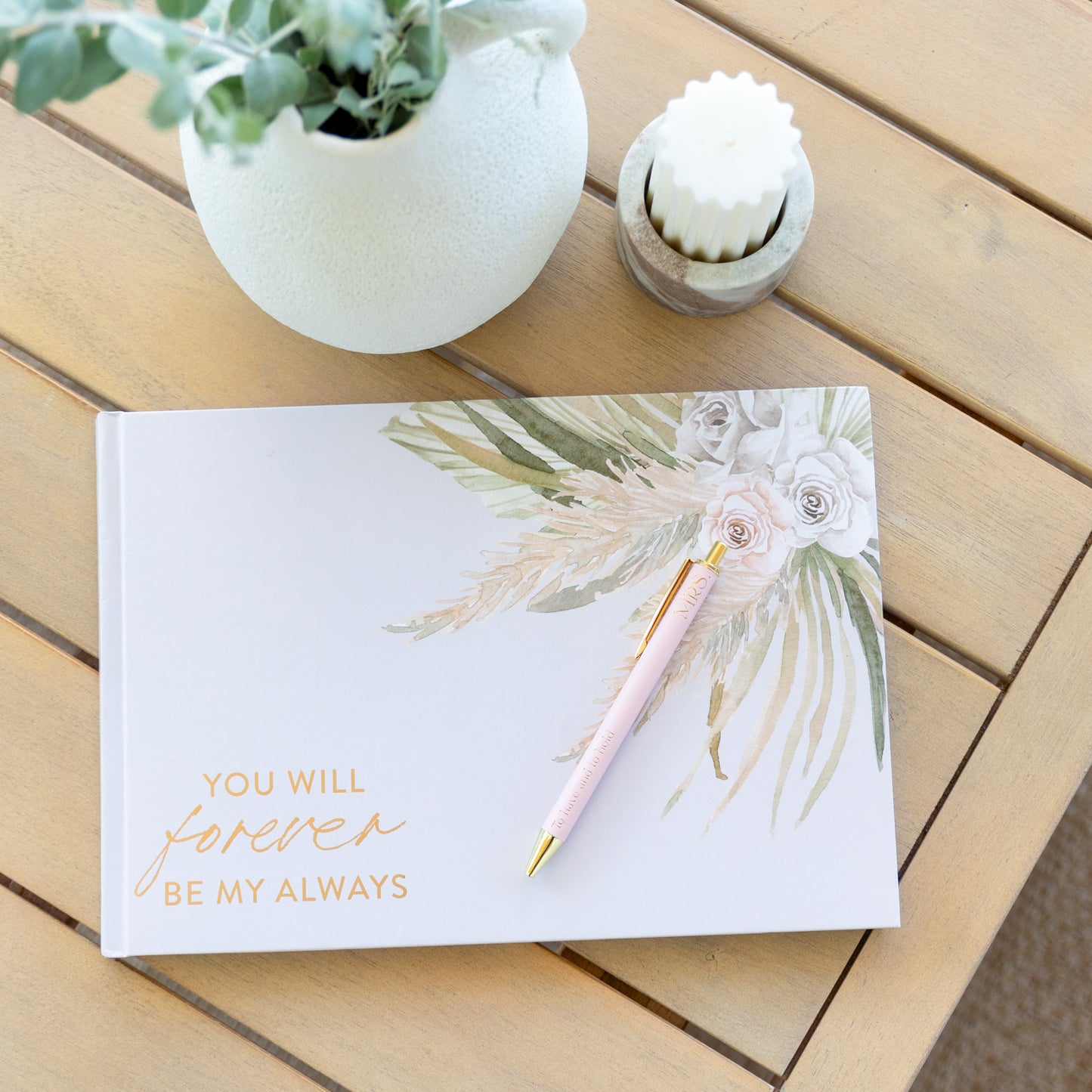 WEDDING GUEST BOOK FOREVER MY ALWAYS