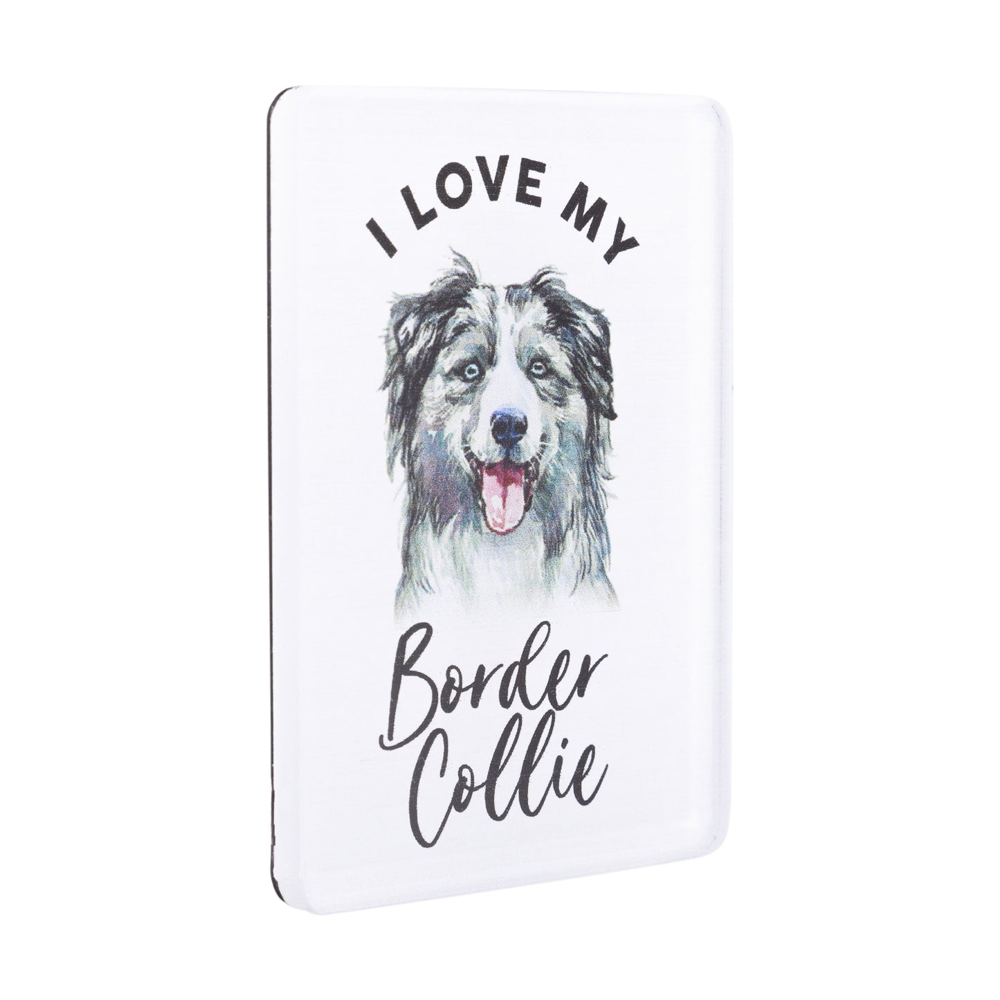 I LOVE MY PET ACRYLIC MAGNET BORDER COLLIE