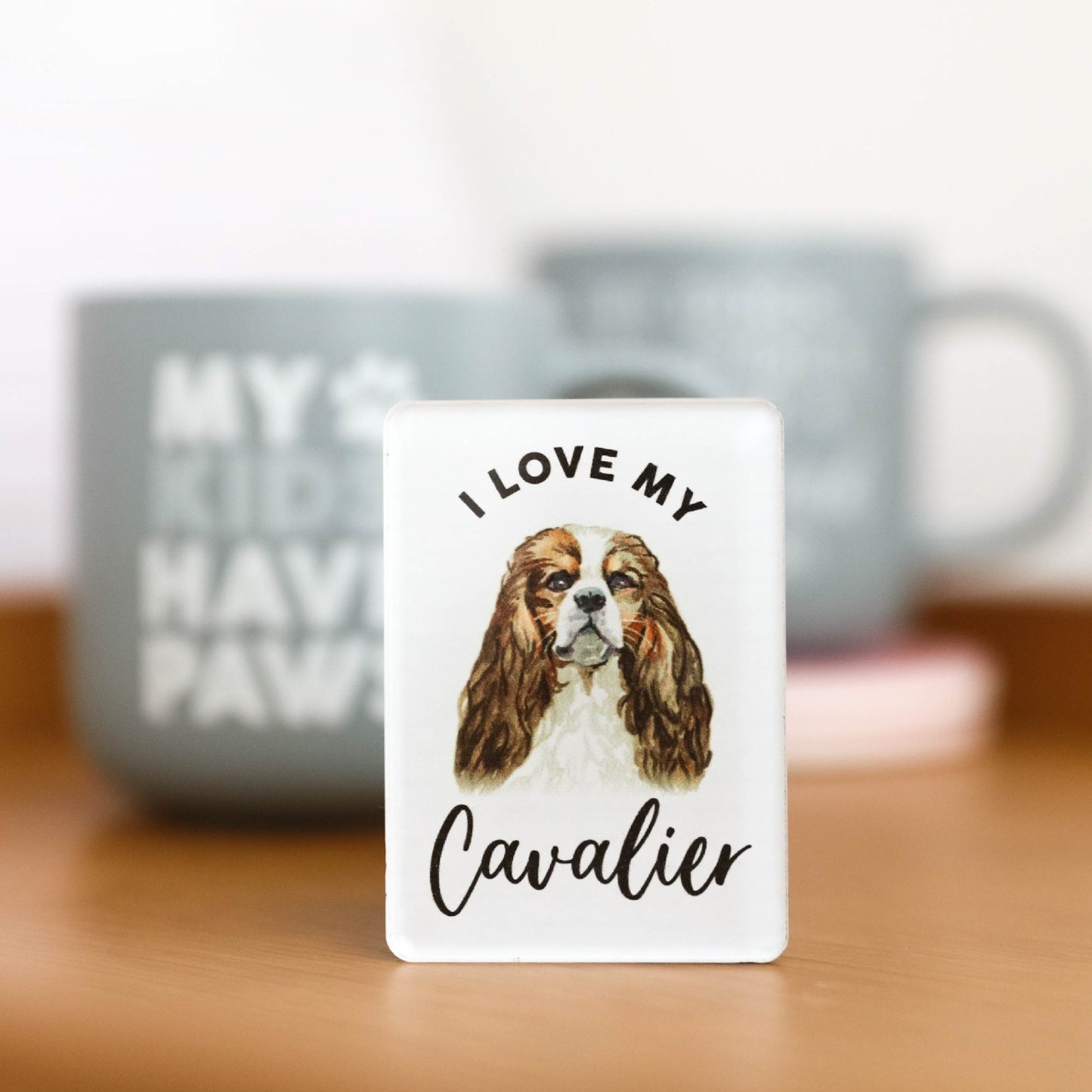 I LOVE MY PET ACRYLIC MAGNET CAVALIER