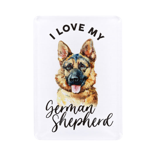 I LOVE MY PET ACRYLIC MAGNET GERMAN SHEPHERD