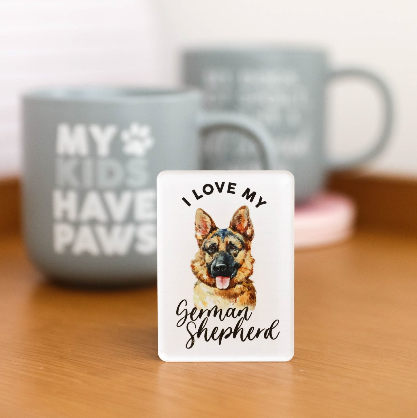 I LOVE MY PET ACRYLIC MAGNET GERMAN SHEPHERD